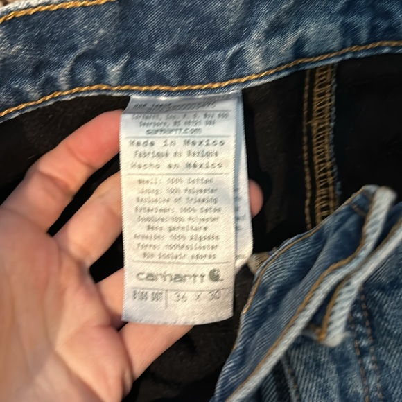 Men’s Carhartt Fleece Lined Jeans - Picture 2 of 8